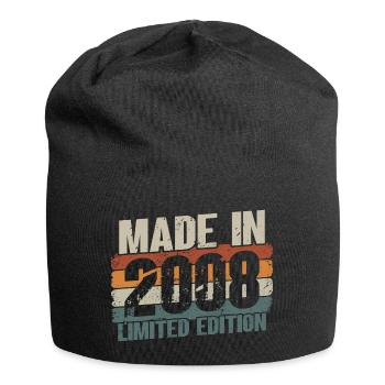 Jahrgang 2008 geboren 13 Geburtstag Geschenk - Jersey-Beanie - Schwarz - Vorne