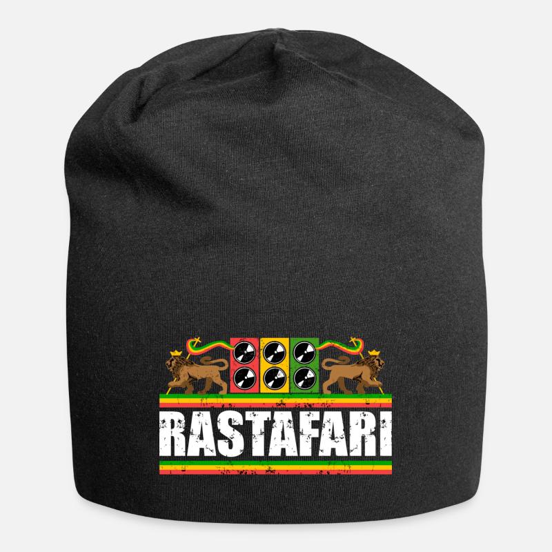 Reggae Rastafarien - Bonnet en jersey - noir