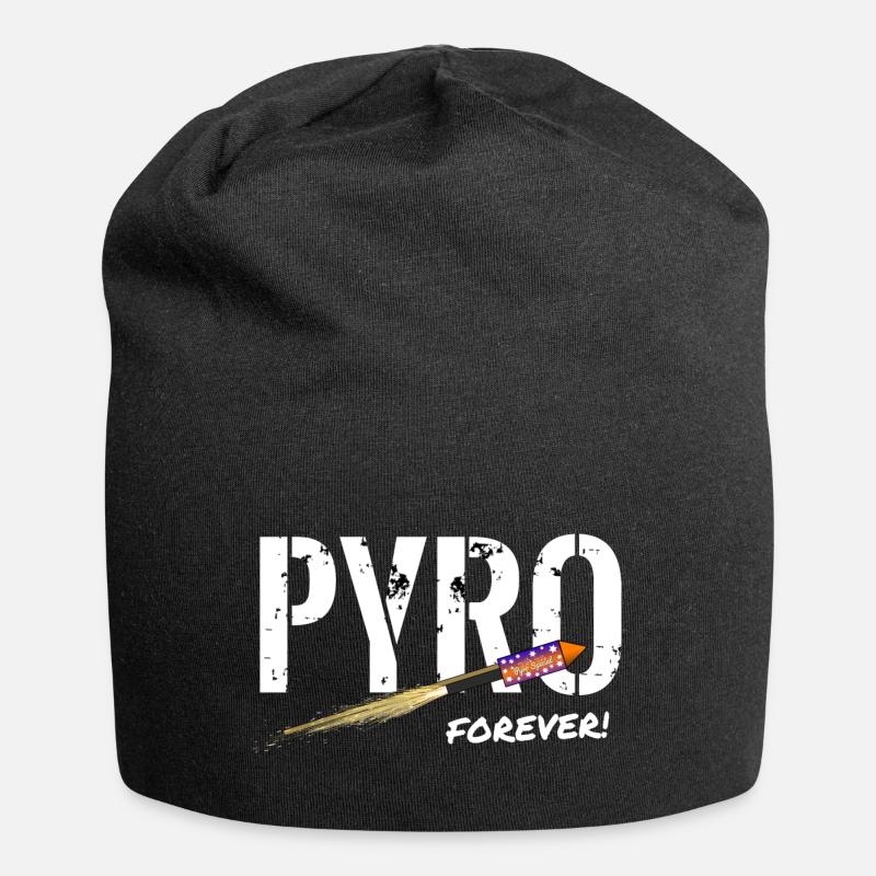Pyro Forever Rakete - Jersey-Beanie - Schwarz