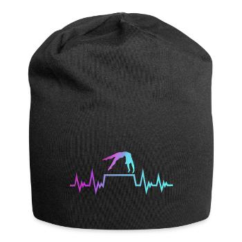 gymnastique, gymnaste - pouls battement de cœur; Gymnastique - Bonnet en jersey - noir - Devant