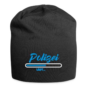 Polizei lädt Bitte warten Geschenk - Jersey-Beanie - Schwarz - Vorne