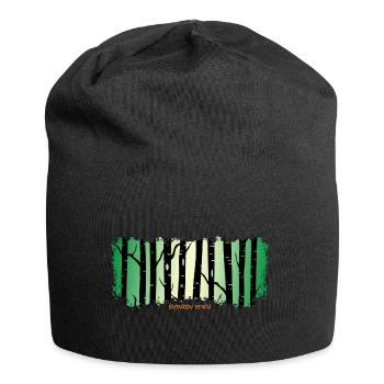 Waldbaden Wald shinrin yoku Waldgänger Waldbad - Jersey-Beanie - Schwarz - Vorne