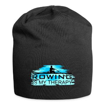 Rudern ist meine Therapie, Rudern, Ruderer - Jersey-Beanie - Schwarz - Vorne