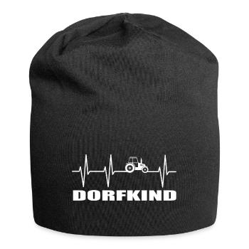 Dorfkind - Jersey-Beanie - Schwarz - Vorne