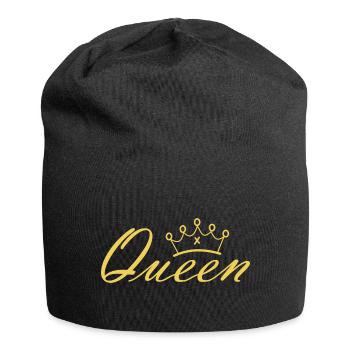 King - Queen Gift Gift Idea - Jersey Beanie - black - Front