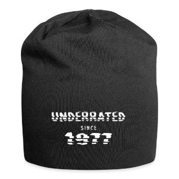1977 birthday 45 years 45th anniversary underrated - Jersey Beanie - black - Front