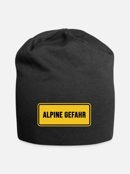Bergwanderung Alpine Gefahr Gratwanderung Biwack - Jersey-Beanie - Schwarz