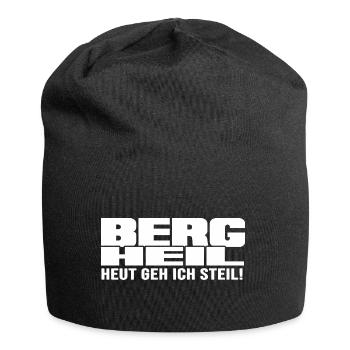Alpinist alpin Bergsteigen Bergwandern Via Ferrata - Jersey-Beanie - Schwarz - Vorne