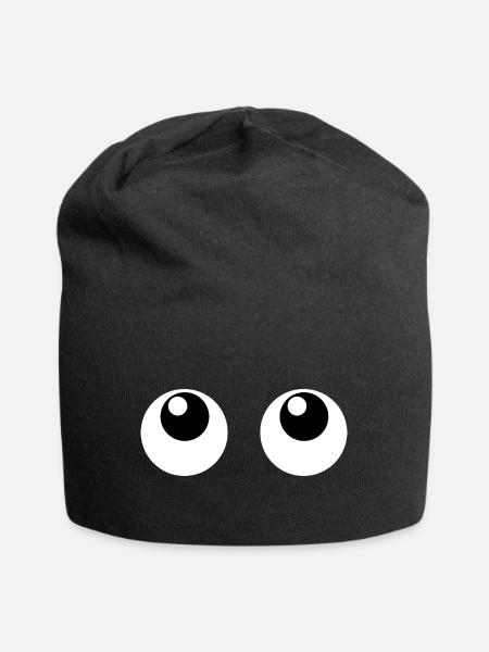 Süße Augen - Jersey-Beanie - Schwarz