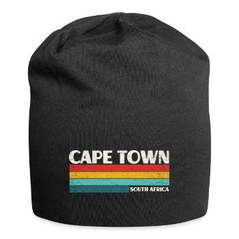 Cape Town South Africa Vintage Retro 70s Cape Town - Jersey Beanie - black - Front