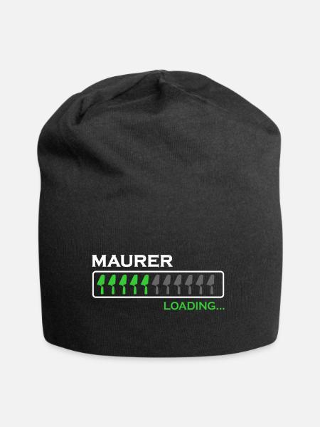 Maurer mauern Mörtel Maurermeister Maurerkelle - Jersey-Beanie - Schwarz