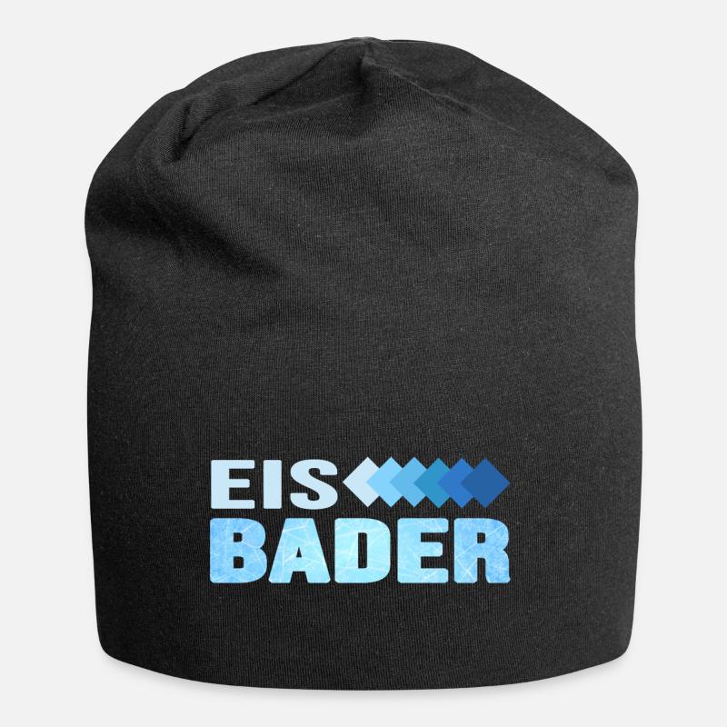 Eisbaden Winterschwimmer Eiswasser Kneipp Eisbaden - Jersey-Beanie - Schwarz