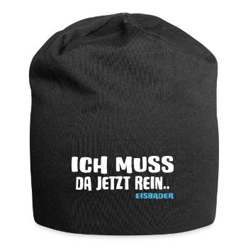 Eisbader Winterschwimmer Winterhart Eisbad - Jersey-Beanie - Schwarz - Vorne