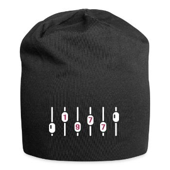 1977 Birthday Disco DJ Anniversary Sound Engineer - Jersey Beanie - black - Front