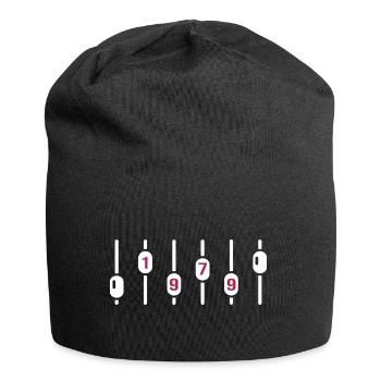 1979 geburtstag disco dj jubiläum sound engineer - Jersey-Beanie - Schwarz - Vorne