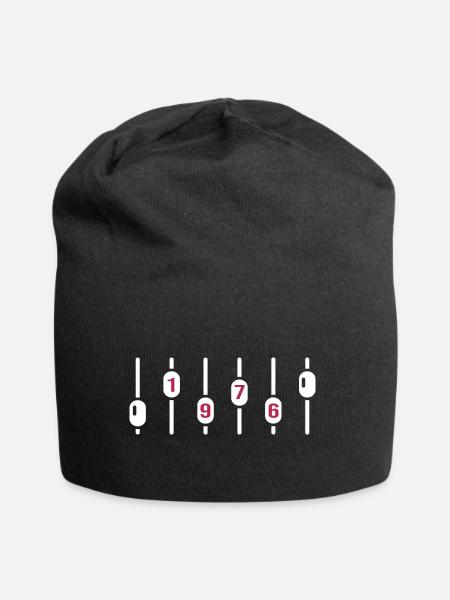 1976 geburtstag dj jubiläum sound engineer - Jersey-Beanie - Schwarz
