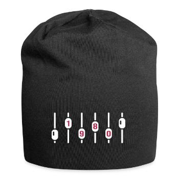 1980 Birthday Disco DJ Anniversary Sound Engineer - Jersey Beanie - black - Front