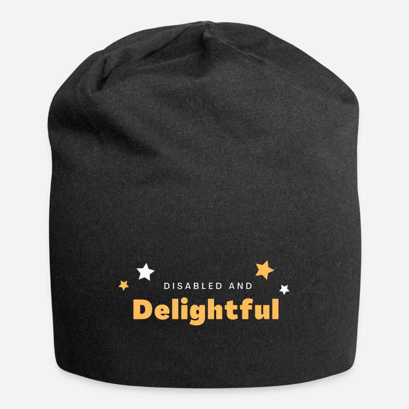Disabled and Delightful - Jersey Beanie - black