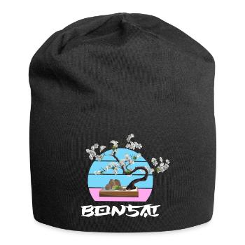 BONSAI tree Yamadori Nebari Japanese cherry blossom - Jersey Beanie - black - Front