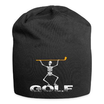 Golf Halloween Golf Party Golfeur avec Golf Club - Bonnet en jersey - noir - Devant