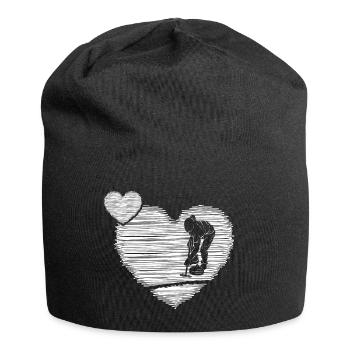 Curling curling curling stone curling sport - Jersey Beanie - black - Front