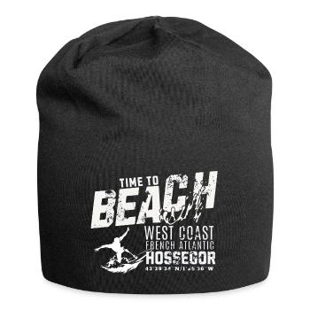 Hossegor Zeit zum Strand und Surfen - Jersey-Beanie - Schwarz - Vorne