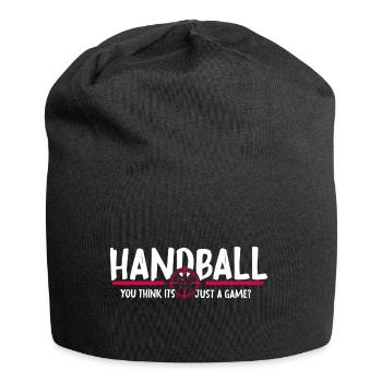 Handball Sprungwurf HandballGame Handballer - Jersey-Beanie - Schwarz - Vorne