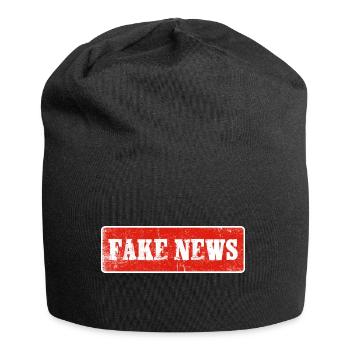 fake news Statement für echte influencer - Jersey-Beanie - Schwarz - Vorne