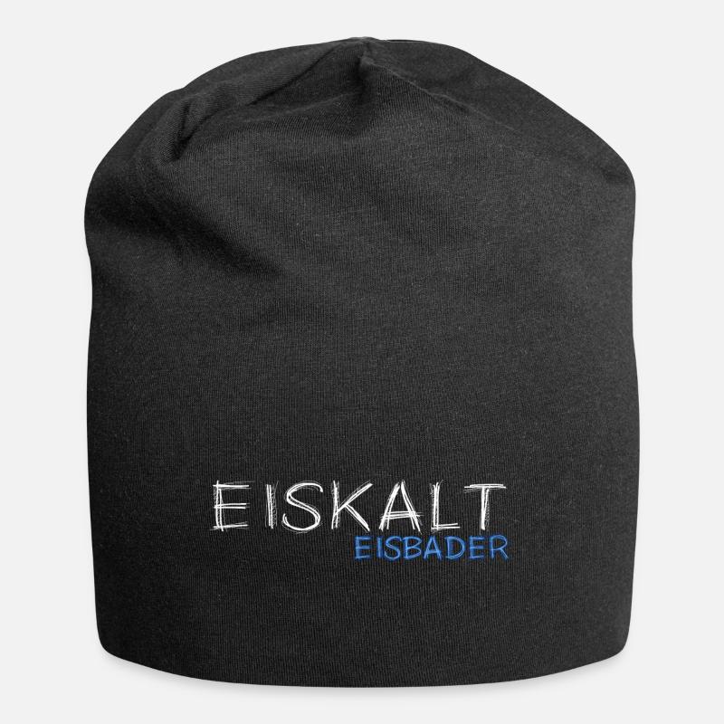 eiskalter Eisbader Winterschwimmen im Eisbad - Jersey-Beanie - Schwarz