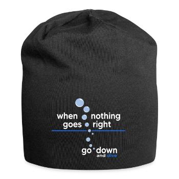 Diver Oxygen Apnea Diving Dive Time - Jersey Beanie - black - Front