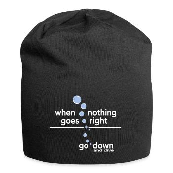 apneadiving oxygen apnea divers snorkeling - Jersey Beanie - black - Front