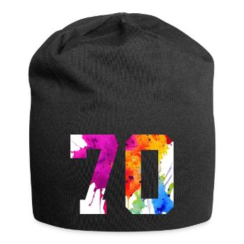 NUMMER 70 JAHRE ALT 70. GEBURTSTAG - Jersey-Beanie - Schwarz - Vorne