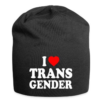 I love transgender trans - Jersey-Beanie - Schwarz - Vorne