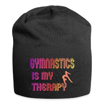 Gymnastics is my therapy - Jersey Beanie - black - Front