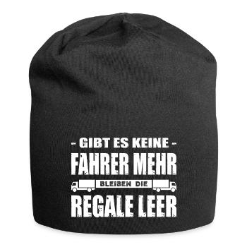 Gibt Es Keine Fahrer Mehr Bleiben Die Regale Leer - Jersey-Beanie - Schwarz - Vorne