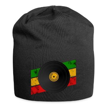 Disque de Dub Reggae - Bonnet en jersey - noir - Devant