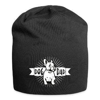 DOG DAD french bulldog - Jersey Beanie - black - Front