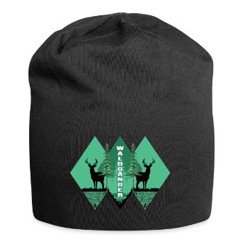 Wald shinrin yoku Waldgänger Waldbaden - Jersey-Beanie - Schwarz - Vorne