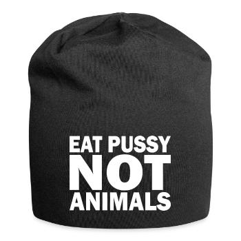 Eat pussy not animals - Jersey Beanie - black - Front