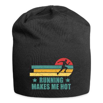 Läufer Marathon Laufen macht mich heiß - Jersey-Beanie - Schwarz - Vorne