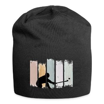 hockey fan field hockey hockey art hockey player - Jersey Beanie - black - Front