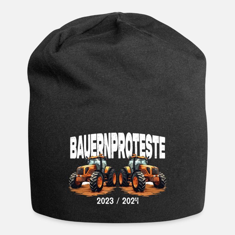 Bauernproteste 2023 / 2024 Bauernprotest Demo - Jersey-Beanie - Schwarz