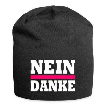 Nein danke - Jersey-Beanie - Schwarz - Vorne