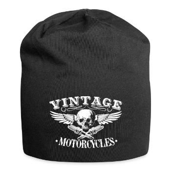 Vintage Motorcycles - Jersey-Beanie - Schwarz - Vorne