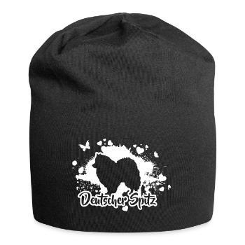 DEUTSCHER SPITZ Hunde Hund Wilsigns - Jersey-Beanie - Schwarz - Vorne