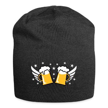 107 Deux 2 masse de bière 2 étoiles de santé - Bonnet en jersey - charbon - Devant