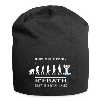 winterbader icebath eisloch evolution anbaden - Jersey-Beanie - Schwarz - Vorne
