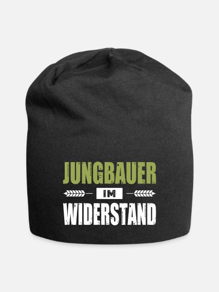 Jungbauer Im Widerstand Landwirt Demo Bauerndemo - Jersey-Beanie - Schwarz