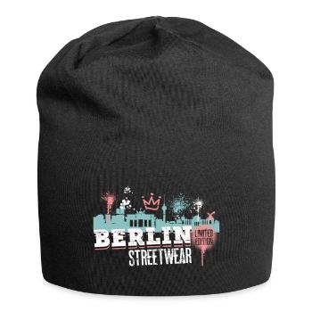 Berlin Skyline Ville Allemagne Graffiti Art - Bonnet en jersey - noir - Devant