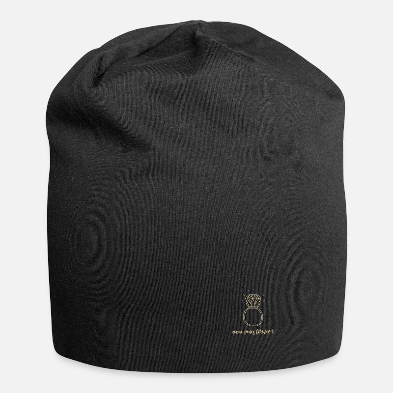 Same Penis Forever Ring Diamond Bachelorette - Jersey Beanie - black